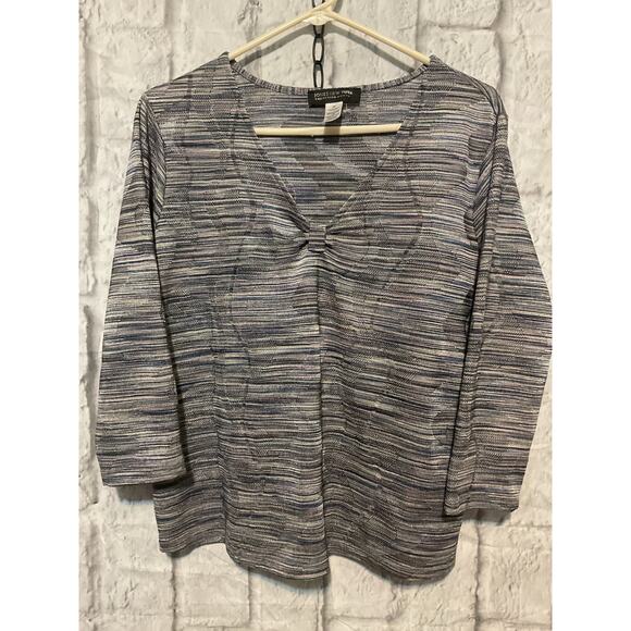 NEW Jones New York 0X Sweater Blue Multi - Picture 6 of 9